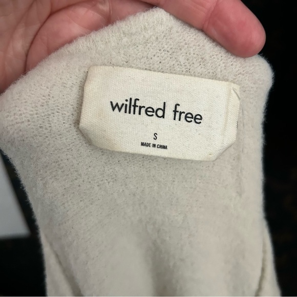 Aritzia Wilfred Merian Hush Knit V-Neck Sweater In Cream S Classic Neutral - Picture 6 of 7